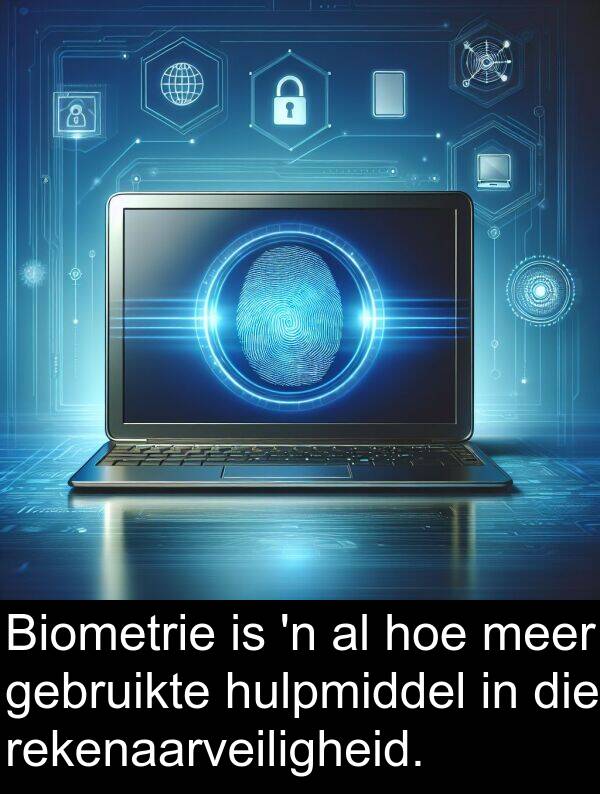 gebruikte: Biometrie is 'n al hoe meer gebruikte hulpmiddel in die rekenaarveiligheid.