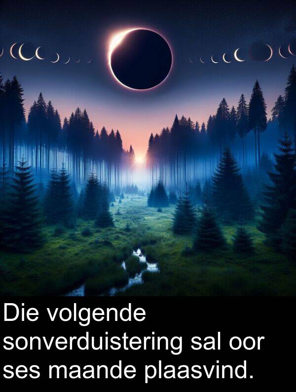 maande: Die volgende sonverduistering sal oor ses maande plaasvind.