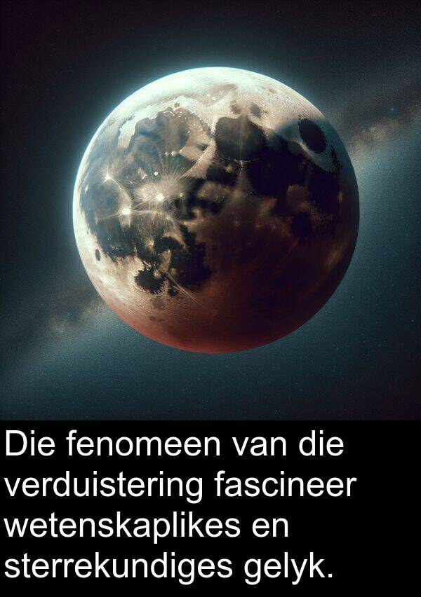 fenomeen: Die fenomeen van die verduistering fascineer wetenskaplikes en sterrekundiges gelyk.