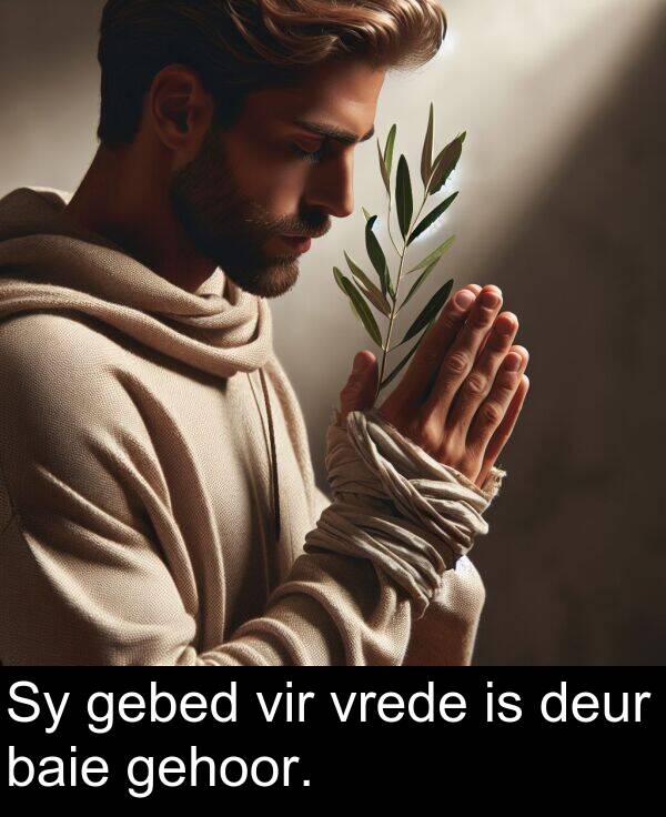 gehoor: Sy gebed vir vrede is deur baie gehoor.