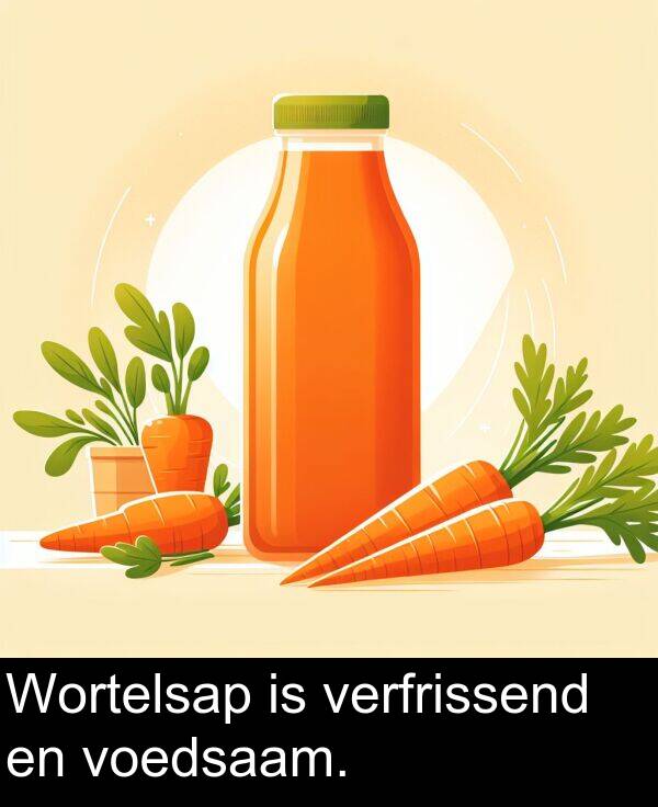 verfrissend: Wortelsap is verfrissend en voedsaam.