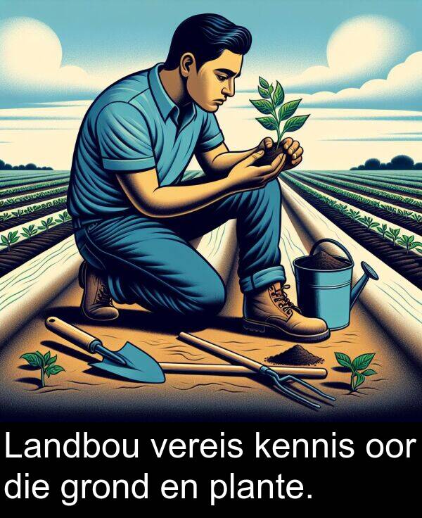 oor: Landbou vereis kennis oor die grond en plante.
