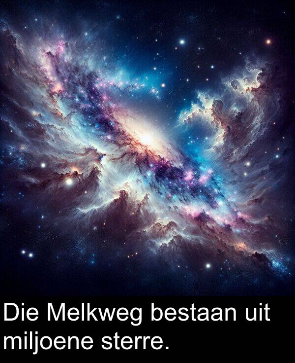 uit: Die Melkweg bestaan uit miljoene sterre.