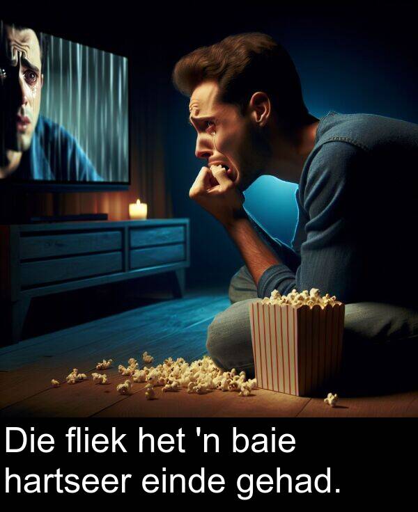 gehad: Die fliek het 'n baie hartseer einde gehad.