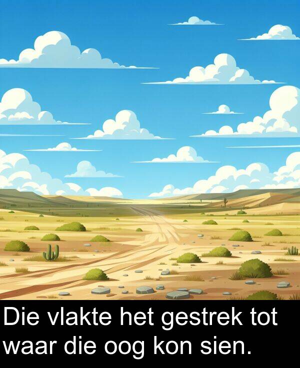 tot: Die vlakte het gestrek tot waar die oog kon sien.
