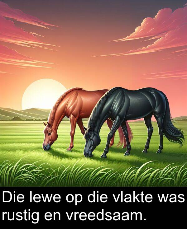 lewe: Die lewe op die vlakte was rustig en vreedsaam.
