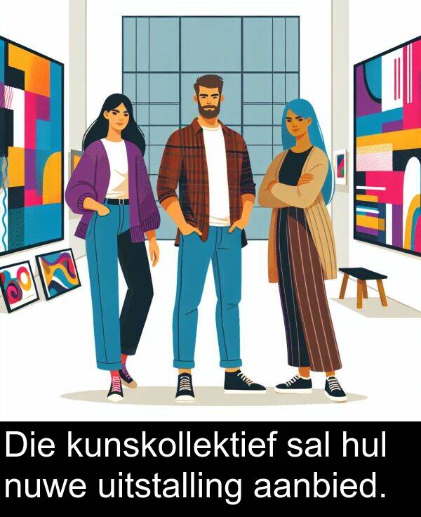 uitstalling: Die kunskollektief sal hul nuwe uitstalling aanbied.