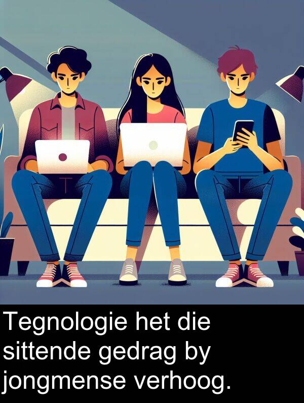 gedrag: Tegnologie het die sittende gedrag by jongmense verhoog.