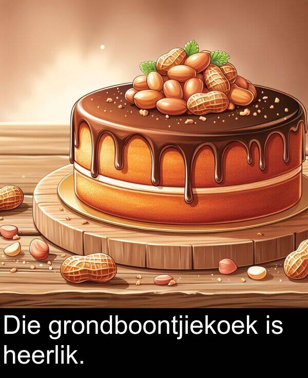 heerlik: Die grondboontjiekoek is heerlik.