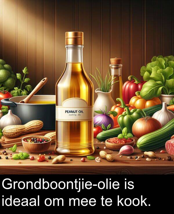 ideaal: Grondboontjie-olie is ideaal om mee te kook.