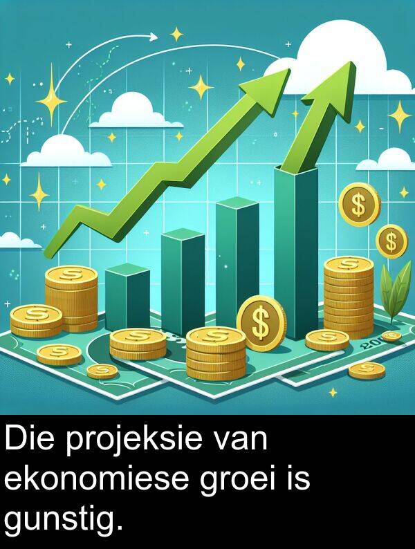 ekonomiese: Die projeksie van ekonomiese groei is gunstig.