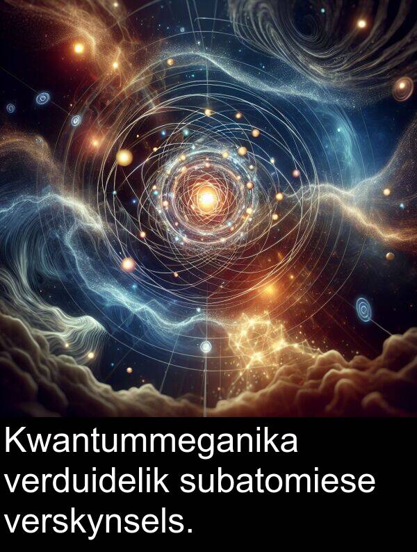 subatomiese: Kwantummeganika verduidelik subatomiese verskynsels.