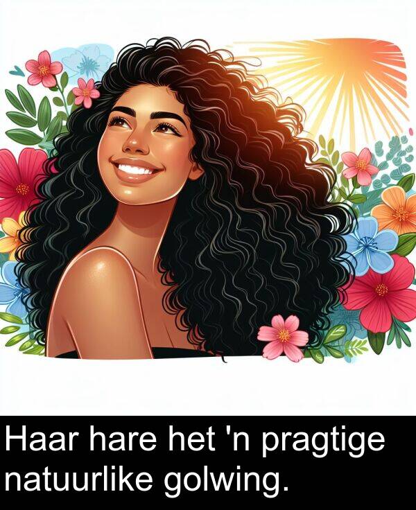 natuurlike: Haar hare het 'n pragtige natuurlike golwing.