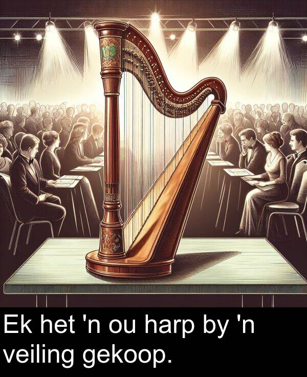 harp: Ek het 'n ou harp by 'n veiling gekoop.