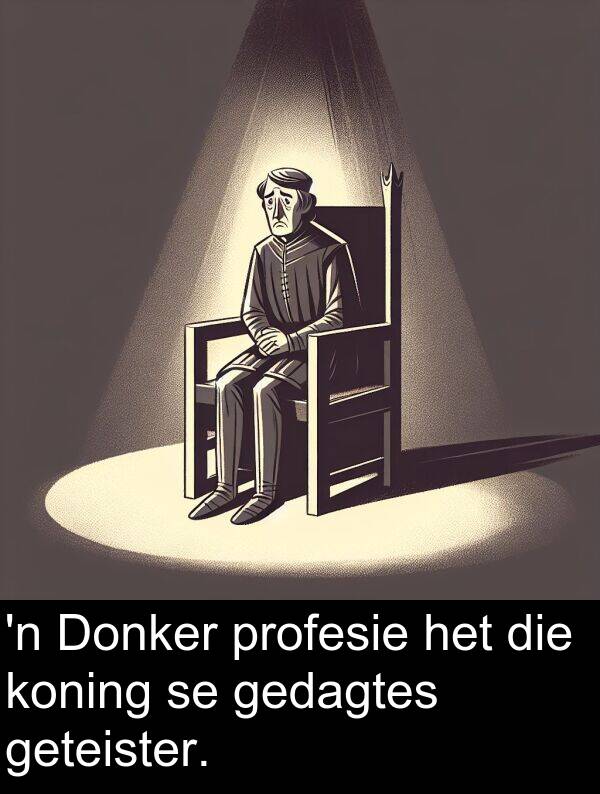 gedagtes: 'n Donker profesie het die koning se gedagtes geteister.