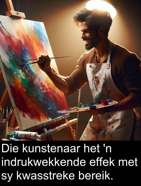 indrukwekkende: Die kunstenaar het 'n indrukwekkende effek met sy kwasstreke bereik.