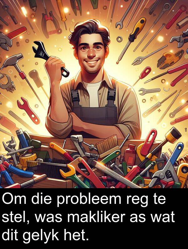 reg: Om die probleem reg te stel, was makliker as wat dit gelyk het.