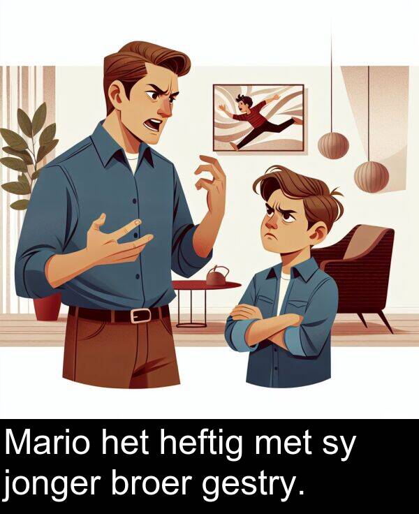 jonger: Mario het heftig met sy jonger broer gestry.