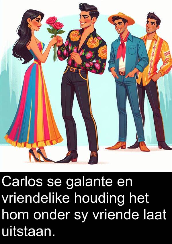 galante: Carlos se galante en vriendelike houding het hom onder sy vriende laat uitstaan.