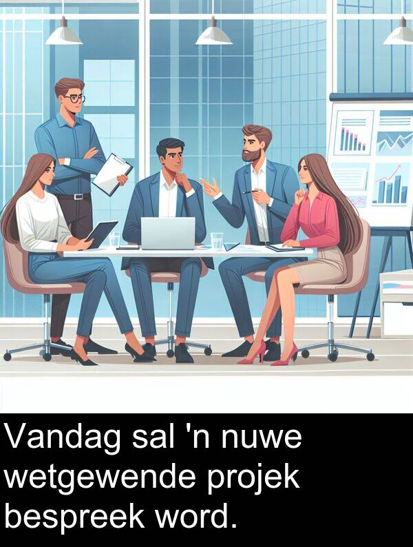 word: Vandag sal 'n nuwe wetgewende projek bespreek word.