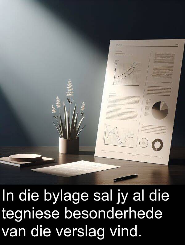 tegniese: In die bylage sal jy al die tegniese besonderhede van die verslag vind.