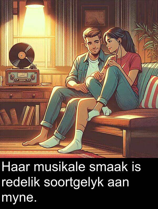 redelik: Haar musikale smaak is redelik soortgelyk aan myne.
