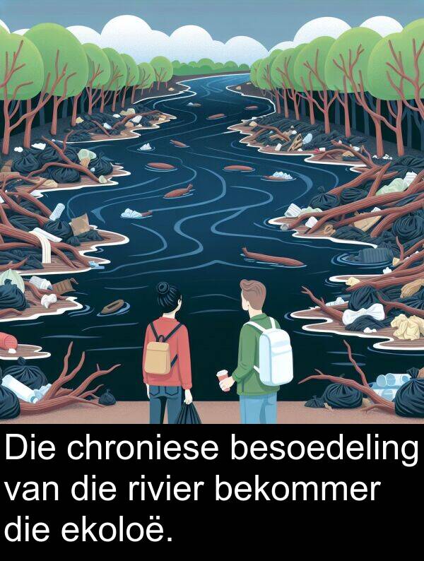 besoedeling: Die chroniese besoedeling van die rivier bekommer die ekoloë.