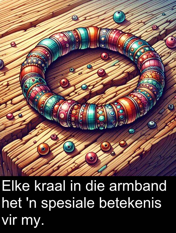 betekenis: Elke kraal in die armband het 'n spesiale betekenis vir my.