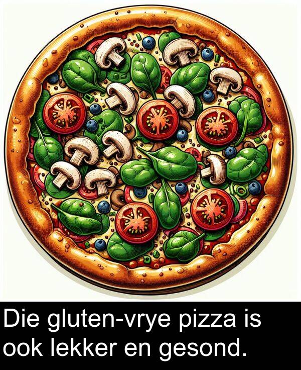lekker: Die gluten-vrye pizza is ook lekker en gesond.