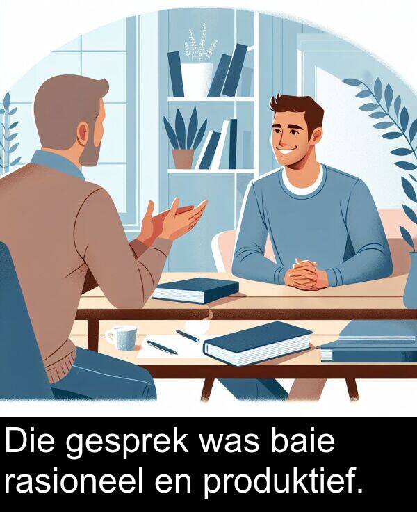 rasioneel: Die gesprek was baie rasioneel en produktief.