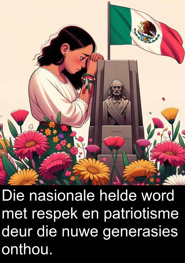 helde: Die nasionale helde word met respek en patriotisme deur die nuwe generasies onthou.