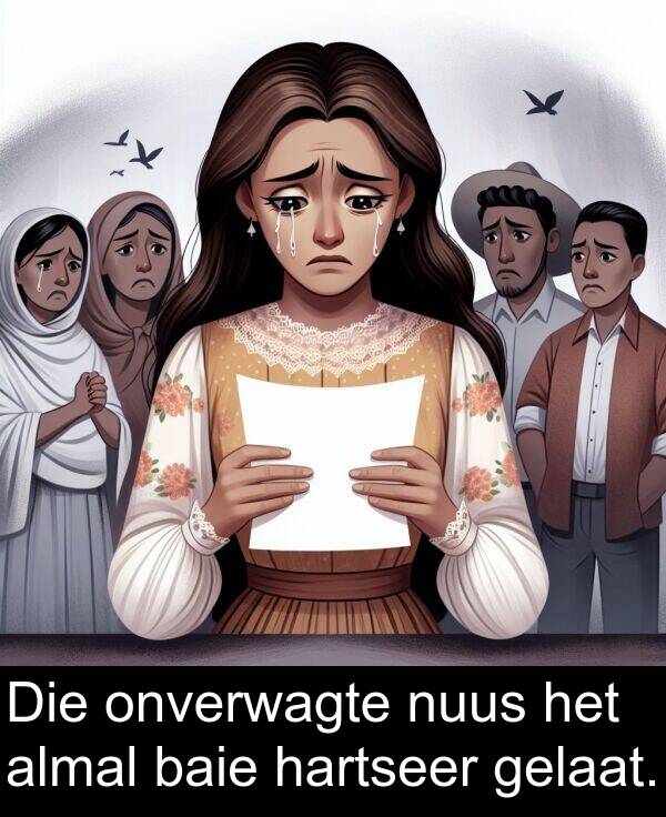 gelaat: Die onverwagte nuus het almal baie hartseer gelaat.