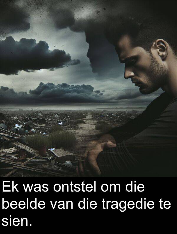 tragedie: Ek was ontstel om die beelde van die tragedie te sien.