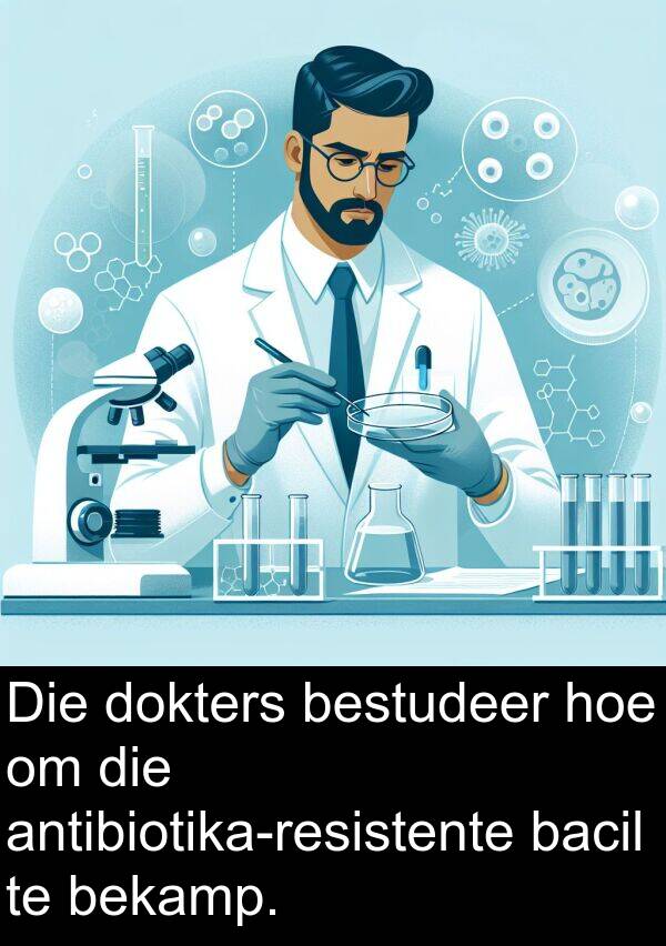 hoe: Die dokters bestudeer hoe om die antibiotika-resistente bacil te bekamp.
