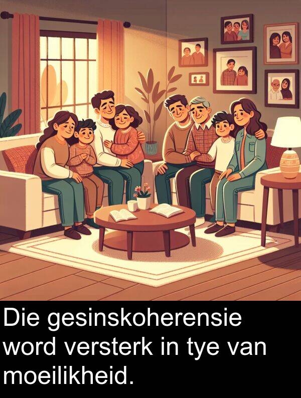 word: Die gesinskoherensie word versterk in tye van moeilikheid.