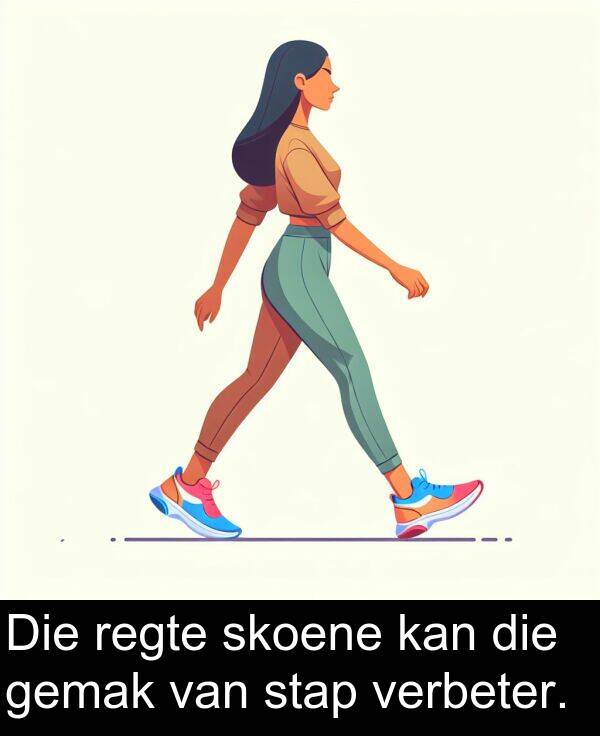 skoene: Die regte skoene kan die gemak van stap verbeter.