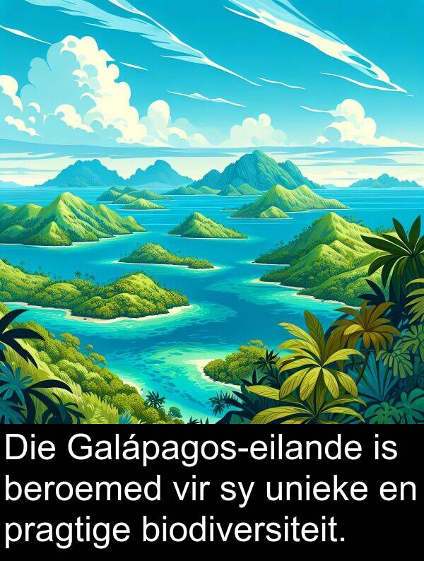 beroemed: Die Galápagos-eilande is beroemed vir sy unieke en pragtige biodiversiteit.