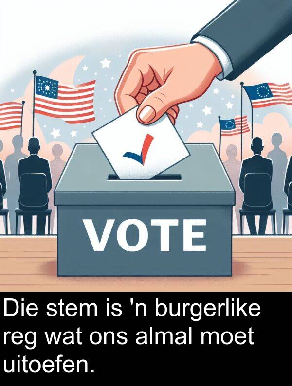 almal: Die stem is 'n burgerlike reg wat ons almal moet uitoefen.