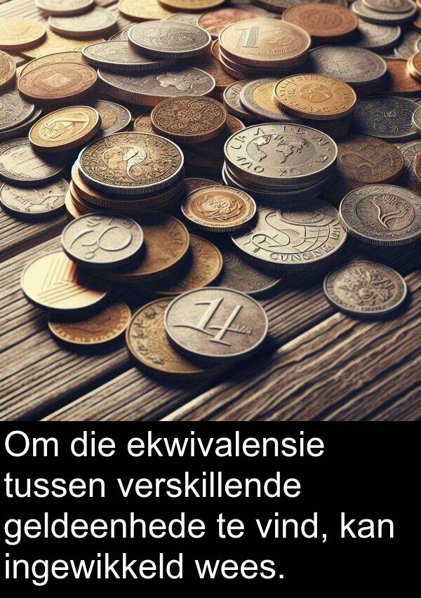 geldeenhede: Om die ekwivalensie tussen verskillende geldeenhede te vind, kan ingewikkeld wees.