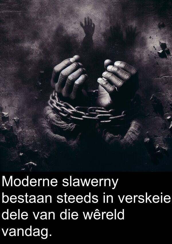wêreld: Moderne slawerny bestaan steeds in verskeie dele van die wêreld vandag.