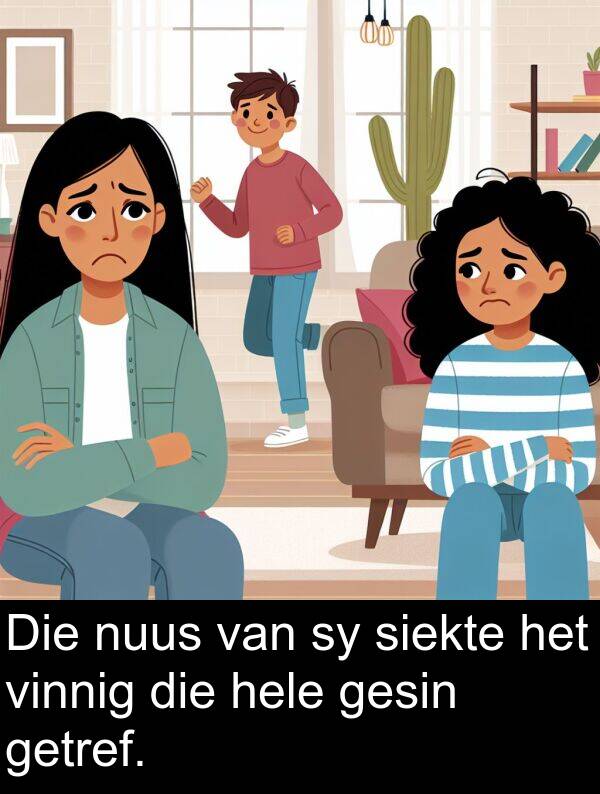 hele: Die nuus van sy siekte het vinnig die hele gesin getref.
