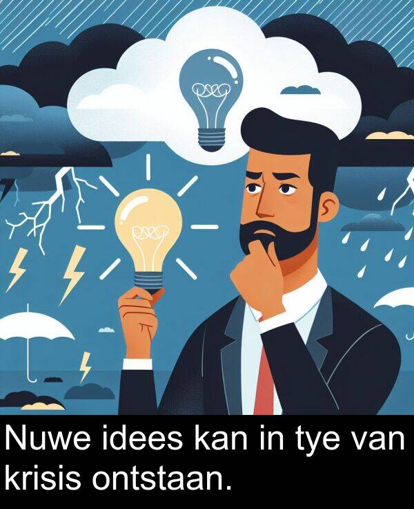 ontstaan: Nuwe idees kan in tye van krisis ontstaan.