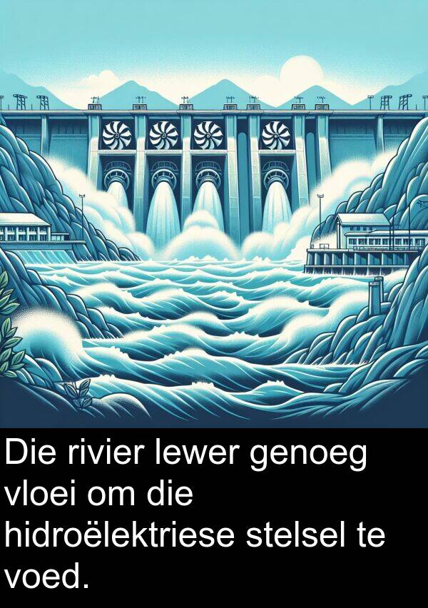 hidroëlektriese: Die rivier lewer genoeg vloei om die hidroëlektriese stelsel te voed.