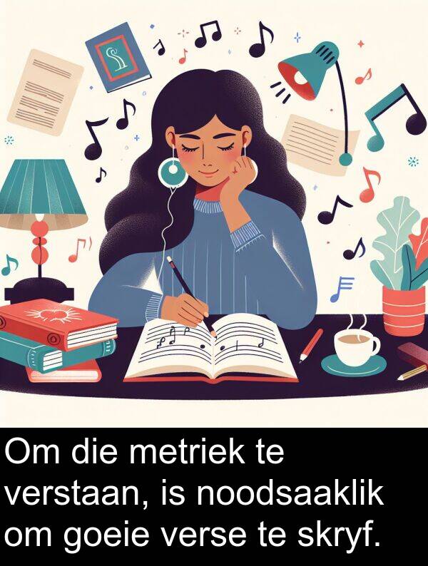 metriek: Om die metriek te verstaan, is noodsaaklik om goeie verse te skryf.
