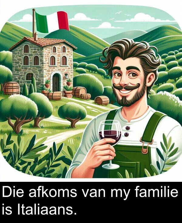 familie: Die afkoms van my familie is Italiaans.
