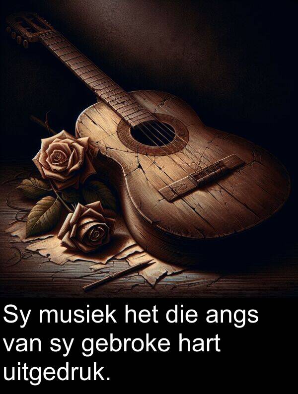 gebroke: Sy musiek het die angs van sy gebroke hart uitgedruk.