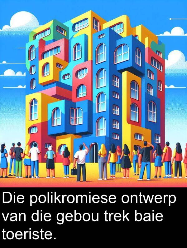 toeriste: Die polikromiese ontwerp van die gebou trek baie toeriste.