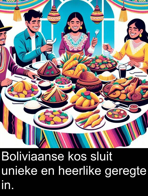 heerlike: Boliviaanse kos sluit unieke en heerlike geregte in.