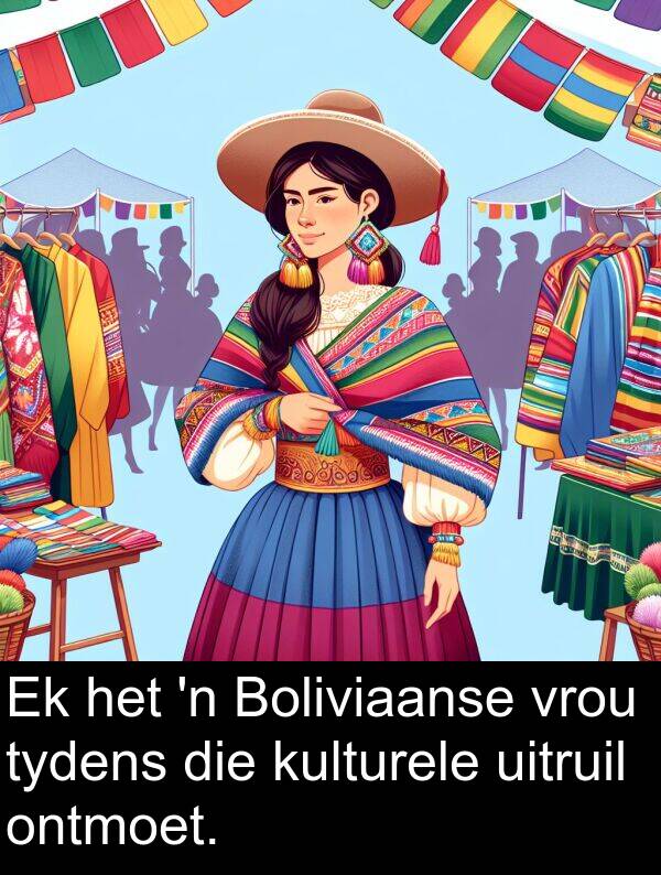 ontmoet: Ek het 'n Boliviaanse vrou tydens die kulturele uitruil ontmoet.
