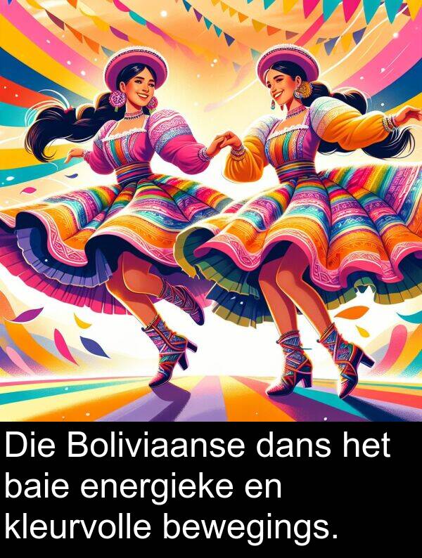dans: Die Boliviaanse dans het baie energieke en kleurvolle bewegings.